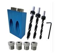 TKCC7 Woodworking Pocket Hole Jig Kit 6/8/10mm Angle Drill Guide Set Puncher Locator Bit For Carpentry Tools .AT7