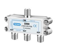 TKCHAX 3 Way Coaxial Cable Splitter,Support 10-2602MHz, RG6 Compatible, Nickel-Plated for Cable Splitter,Work with CATV, Satellite TV,Antenna System and MoCA Configurations