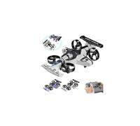 tkerinse 2 in 1 Flying RC Car Drone, Dual Mode Remote Control Flying Car Aircraft, Foam RC Quadcopters with LED Lights, Impact-Resistant Stunt Cars Gifts for Kids Boys Girls Birthday Holiday (White)