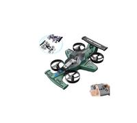 tkerinse 2 in 1 Flying RC Car Drone, Dual Mode Remote Control Flying Car Aircraft, Foam RC Quadcopters with LED Lights, Impact-Resistant Stunt Cars Gifts for Kids Boys Girls Birthday Holiday (Green)