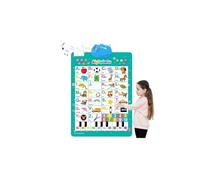 tkerinse 2025 New Talking Wall Chart for Kids, English Learning Poster with Sounds, Interactive Electronic Alphabet Wall Chart, Touch to Learn No Screen Required for Toddlers 1-6 (1set Letters)