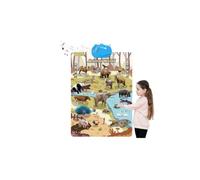 tkerinse 2025 New Talking Wall Chart for Kids, English Learning Poster with Sounds, Interactive Electronic Alphabet Wall Chart, Touch to Learn No Screen Required for Toddlers 1-6 (1set Animal)