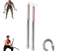 tkerinse 2Pcs Ropeless Battle Ropes, Ropeless Weighted Battle Ropes, Professional Battle Exercise Training Rope, Exercise Rope Portable Strength Training Bar for Fitness Workout Beginners (Pink)