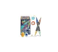 tkerinse 72 Colors Dual Markers Brush Pens, Glitter Effect Brush Markers Set, Sparkling Dual tip Marker, Double Colors Shimmer Marker for Artist Adult Coloring Hand Writing & Drawing (36pcs)