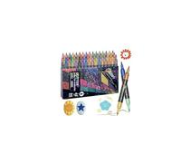 tkerinse 96 Colors Dual Markers Brush Pens, Glitter Effect Brush Markers Set, Sparkling Dual tip Marker, Double Colors Shimmer Marker for Artist Adult Coloring Hand Writing & Drawing (48pcs)