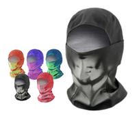 tkerinse Unisex Heat Reactive Balaclava, Heated Color Change Thermal Ski Full Face Wrap, Stretch Color Changing Camouflage Balaclava for Winter Skiing Hiking Biking (Gray to White)