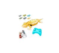 tkerinse Wall Climbing Gecko RC Toy for Kids, Rechargeable Remote Control Chameleon Robot Wall Climbing Gecko, Floor & Walls Driving Remote Control Lizard, Prank Gifts for Boys Girls (Yellow5 1set-A)
