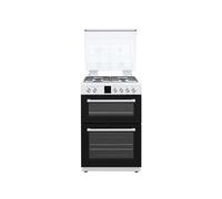 TKGD60W white freestanding 60cm double oven gas cooker