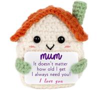 TKGIFTHOT Christmas Sentimental Mom Gift from Daughter Son Crochet House Plush Keepsake Unique Birthday Mothers Day Present for Mum