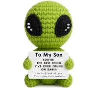 TKGIFTHOT Gift for Son from Mom Dad Chistmas Stocking Stuffer for My Son Crochet Alien Inspirational Birthday Graduation Back to School Gifts for Stepson