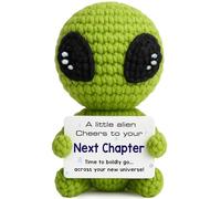 TKGIFTHOT Handmade New Beginnings Gifts for Him or Her Crochet Alien Unique Graduation New Job Next Chapter Gift Funny Good Luck Congratulations Present