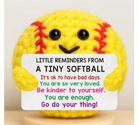 TKGIFTHOT Softball Gifts for Women Inspirational Gifts for Softball Players Crochet Plush with Positive Affirmations You are Enough Encouragement Gift for Mom Daughter