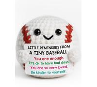 TKGIFTHOT Valentines Positive Crochet Baseball Gift Handmade Baseball Gifts for Men Women Son Daughter Emotional Inspiring Support Present for Teammate Coach Boyfriend Brother Get Well Soon