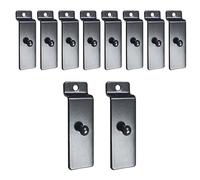 TKGKHK 10pcs Slat Wall Hooks, Black Stainless Steel Picture Frame Hooks for Slatwall & Slat Grid Panels