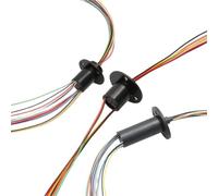 TKGMGTN 1PCS 2/4/6/8/12/18/24 Channel Wires Micro Slip Ring 1.5A/2A Collector Rings Rotary Connector Joint Dia. 12.5mm 12.8mm Slipring(Dia12.5mm 8CH 1.5A U)