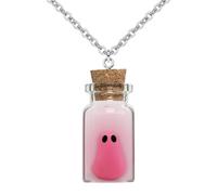 TKHLT Red The Adopt A Ghost Necklace,Glow in The Dark Ghost Necklace,Ghost in A Bottle Pendant Choker Halloween Jewelry for Women