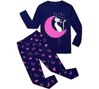 Tkiames girls’ pyjamas with giraffe design, cotton, kids, long sleeve pyjamas 98 104 110 116 122 128 134 140 146 - - 9-10 Years