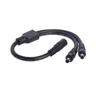 Tkidplw 5.5 X 2.5 Mm Power Splitter Cable, 1 female to 2 males | 14 AWG PVC Y Branch Cord for Portable Stations, UPS, Indoor Cabinet Wiring Use