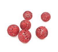 Tkidplw 6Pcs Shimmering Christmas Ball Ornament 55mm Shatterproof Baubles Hanging Decorations For Tree Wreath Mantels Hollow Ornament