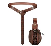 Tkidplw Medieval Keltic Embossed Waist Belt Vintage Knight Bag Men Women Drawstring Purse Unisex Costume Accessories Knight Costume Stage Performances Role Playing