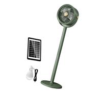 Tkidplw Portable Telescopic Solar Fan Quiet Telescopic Desk Fan for Outdoor Camping Home Offices Easy to Use Rechargeable USB Foldable Compact Pedestals