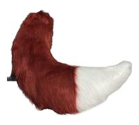 Tkidplw Wolf Ear Headband Tail Girls Cosplay, and white ta, A