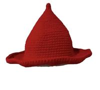 Tkidplw Women Costume Witch Cap Soft Brim Crochet Wizard Hat Halloween Headwear Cloche Holiday Headdress Adult Party Props Women Halloween Party Prop Costume Festival Headwear