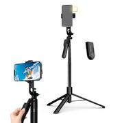 Tking 175cm Selfie Stick Tripod with Light, Extendable Selfie Stick with Remote, Portable Cell Phone Tripod Stand with All in 1 Phone Clip, Lightweight Camera Tripod Compatible Selfies/Video Recording