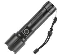 Tking Torches LED Super Bright Rechargeable Torch Camping Torches USB 2500mAh Tactical Flashlight 5 Light Modes Adjustable Zoomable Focus & AAA Battery Socket Adapter IPX for Outing Camping (Style 3)