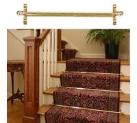 TKJfdTY Brass Stair Runner Rods For Wooden Steps - 36In Minimalist Carpet Hardware For Securing Runners - Stylish Staircase Decor Enhancement,13 Pcs 39in