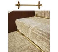 TKJfdTY Bright Brass Stair Runner Rods - 55In Staircase Carpet Bar With Bracket, Easy Installation For Hallway & Library, Durable Tubing - Perfect For Home Décor,1pc 130cm/51in/4.3ft