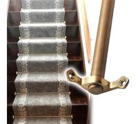 TKJfdTY Customizable Stair Runner Rods - 3 Pcs Minimalist Indoor Décor, Easy Install Carpet Fixators With Brackets - Ideal For Home Staircases & Carpet Runners.,3pcs 81cm/32in