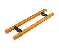 TKJfdTY Modern Round Push Pull Barn Door Handles - Wooden Sliding Door Handle With Mounting Screws For Glass & Barn Doors - Natural Color, 120Cm Length,Amber Yellow 120 cm (471/4
