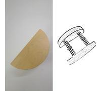 TKJfdTY Modern Solid Wood Half Circle Entrance Door Pull Handle Yellow Color 20X10Cm Double Sided Single Door Push Pull Handle,Natural 50X30cm(19.7