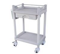 TKJfdTY Multifunctional Utility Cart Service Storage Trolley Utility Carts 2 Tier Utility Rolling Trolley Storage Cart For Lab Instrument, Beauty Salon Spa & Make,One Drawer