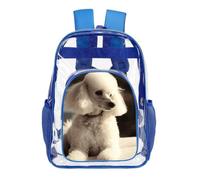 TKJMCSW 16" Clear Backpack Waterproof Stadium Bag for Security, Blue