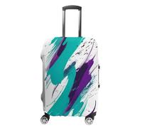 TKJMCSW 90's Cup Design Luggage Cover Tsa Approved Suitcase Covers for Luggage Elastic Washable Suit Case Covers Anti-Scratch Travel Luggages Sleeve Suitcase Protector Fits 19-30 Inch Case(), White