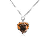 TKJMCSW A Pug Pet Ashes Necklace with Filling Kits 27.6" Cable Chain Memorial Cremation Urn Necklace Jewelry Souvenir Keepsake for Human Ashes Dogs Cats Sympathy Gift for Women Men