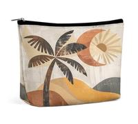 TKJMCSW Abstract Palm Tree Cosmetic Bags for Women Men Waterproof Travel Toiletry Bag Large Capacity Makeup Bags PU Leather Cute Makeup Pouch Protable Travel Bag for Toiletries, white, One Size