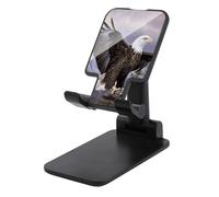 TKJMCSW Adjustable Cell Phone Stand for Desk Foldable Mobile Bald Eagle Phone Holder Cradle Dock Fit 4.0-8.0 Inch Smartphones Portable Travel Essentials Office Desktop Accessories Decor