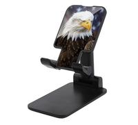 TKJMCSW Adjustable Cell Phone Stand for Desk Foldable Mobile Bald Eagle Phone Holder Cradle Dock Fit 4.0-8.0 Inch Smartphones Portable Travel Essentials Office Desktop Accessories Decor