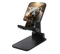 TKJMCSW Adjustable Cell Phone Stand for Desk Foldable Mobile Bear Crossing The River Phone Holder Cradle Dock Fit 4.0-8.0 Inch Smartphones Portable Travel Essentials Office Desktop Accessories Decor