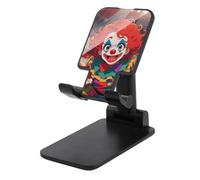 TKJMCSW Adjustable Cell Phone Stand for Desk Foldable Mobile Clown Circus Show Phone Holder Cradle Dock Fit 4.0-8.0 Inch Smartphones Portable Travel Essentials Office Desktop Accessories Decor