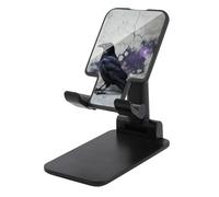 TKJMCSW Adjustable Cell Phone Stand for Desk Foldable Mobile Crow on The Ground Phone Holder Cradle Dock Fit 4.0-8.0 Inch Smartphones Portable Travel Essentials Office Desktop Accessories Decor