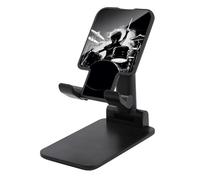 TKJMCSW Adjustable Cell Phone Stand for Desk Foldable Mobile Drummer Phone Holder Cradle Dock Fit 4.0-8.0 Inch Smartphones Portable Travel Essentials Office Desktop Accessories Decor