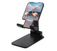 TKJMCSW Adjustable Cell Phone Stand for Desk Foldable Mobile Flamingo On The Beach Phone Holder Cradle Dock Fit 4.0-8.0 Inch Smartphones Portable Travel Essentials Office Desktop Accessories Decor