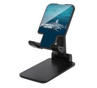 TKJMCSW Adjustable Cell Phone Stand for Desk Foldable Mobile Great White Shark Phone Holder Cradle Dock Fit 4.0-8.0 Inch Smartphones Portable Travel Essentials Office Desktop Accessories Decor