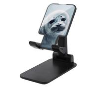 TKJMCSW Adjustable Cell Phone Stand for Desk Foldable Mobile Harp Seal Painting Phone Holder Cradle Dock Fit 4.0-8.0 Inch Smartphones Portable Travel Essentials Office Desktop Accessories Decor