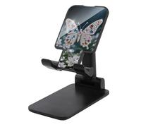 TKJMCSW Adjustable Cell Phone Stand for Desk Foldable Mobile Jewel Butterfly Phone Holder Cradle Dock Fit 4.0-8.0 Inch Smartphones Portable Travel Essentials Office Desktop Accessories Decor