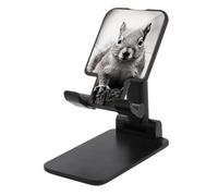 TKJMCSW Adjustable Cell Phone Stand for Desk Foldable Mobile Light Gray Squirrel Phone Holder Cradle Dock Fit 4.0-8.0 Inch Smartphones Portable Travel Essentials Office Desktop Accessories Decor